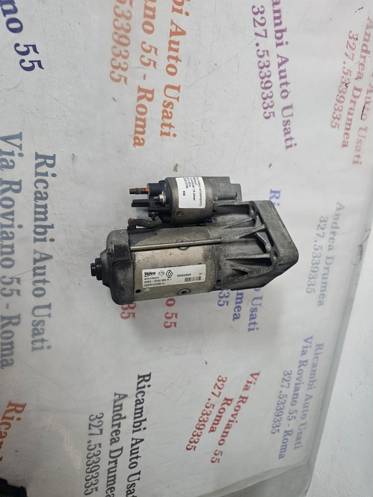 MOTORINO AVVIAMENTO RENAULT QUASQUAI 1.6 DIESEL VALEO 233001375R-CRENAULT QUASQUAI 1.6 DIESEL STARTER MOTOR VALEO 233001375R-C - immagine 3