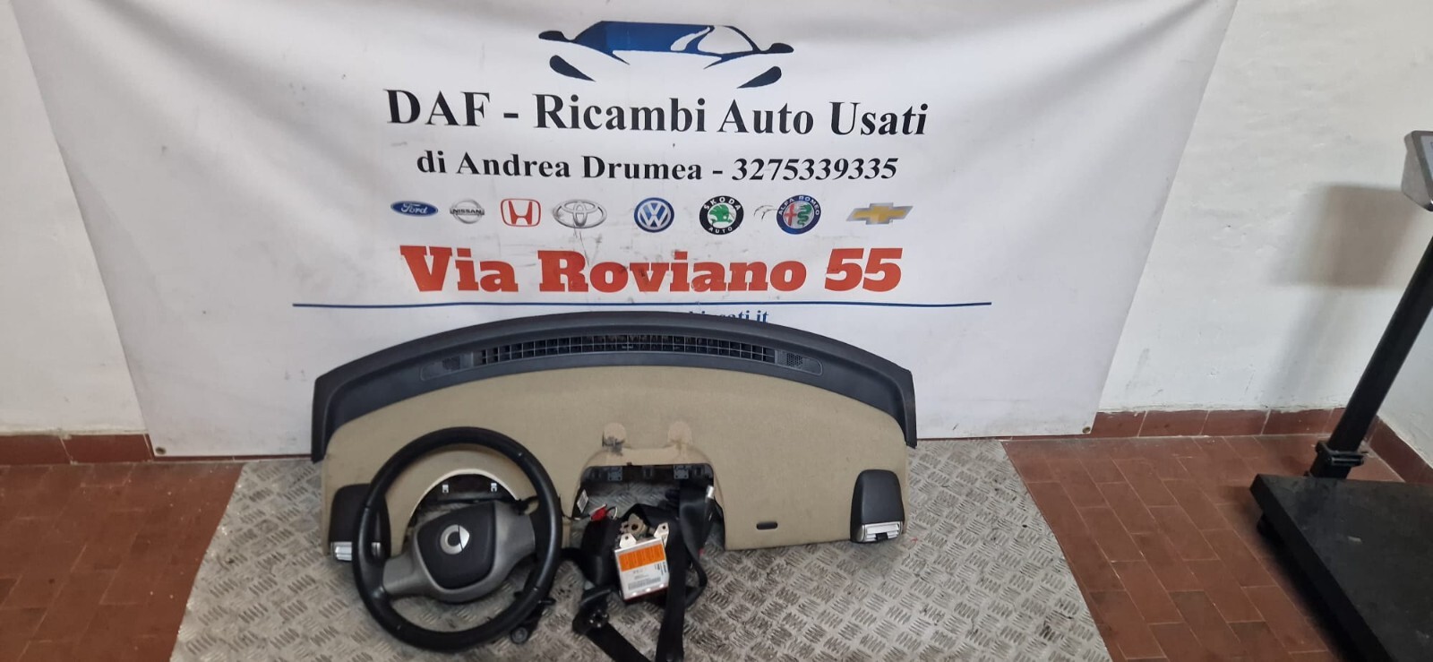 KIT AIRBAG SMART 451 2007-2015 COD CENTRALINAA4519011300/Q02