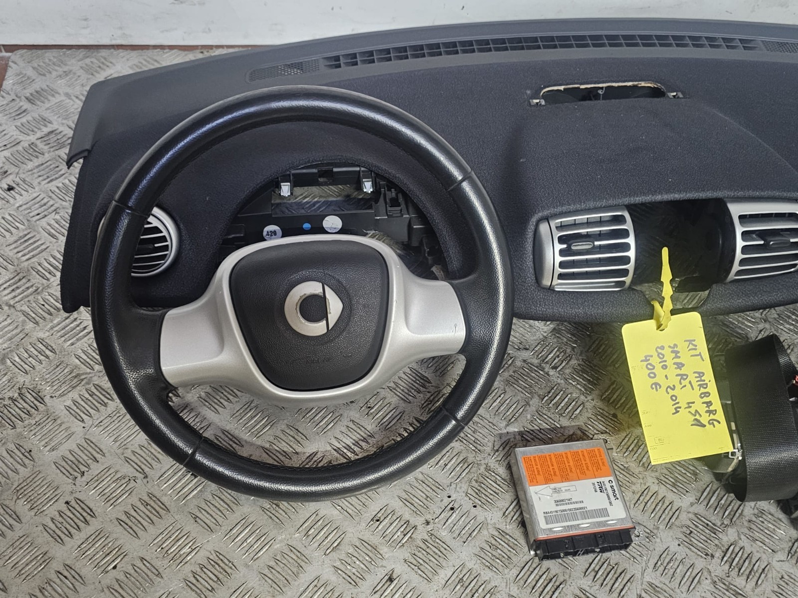 KIT AIRBAG SMART 451 2010-2014 A4519015000/Q02 - immagine 2