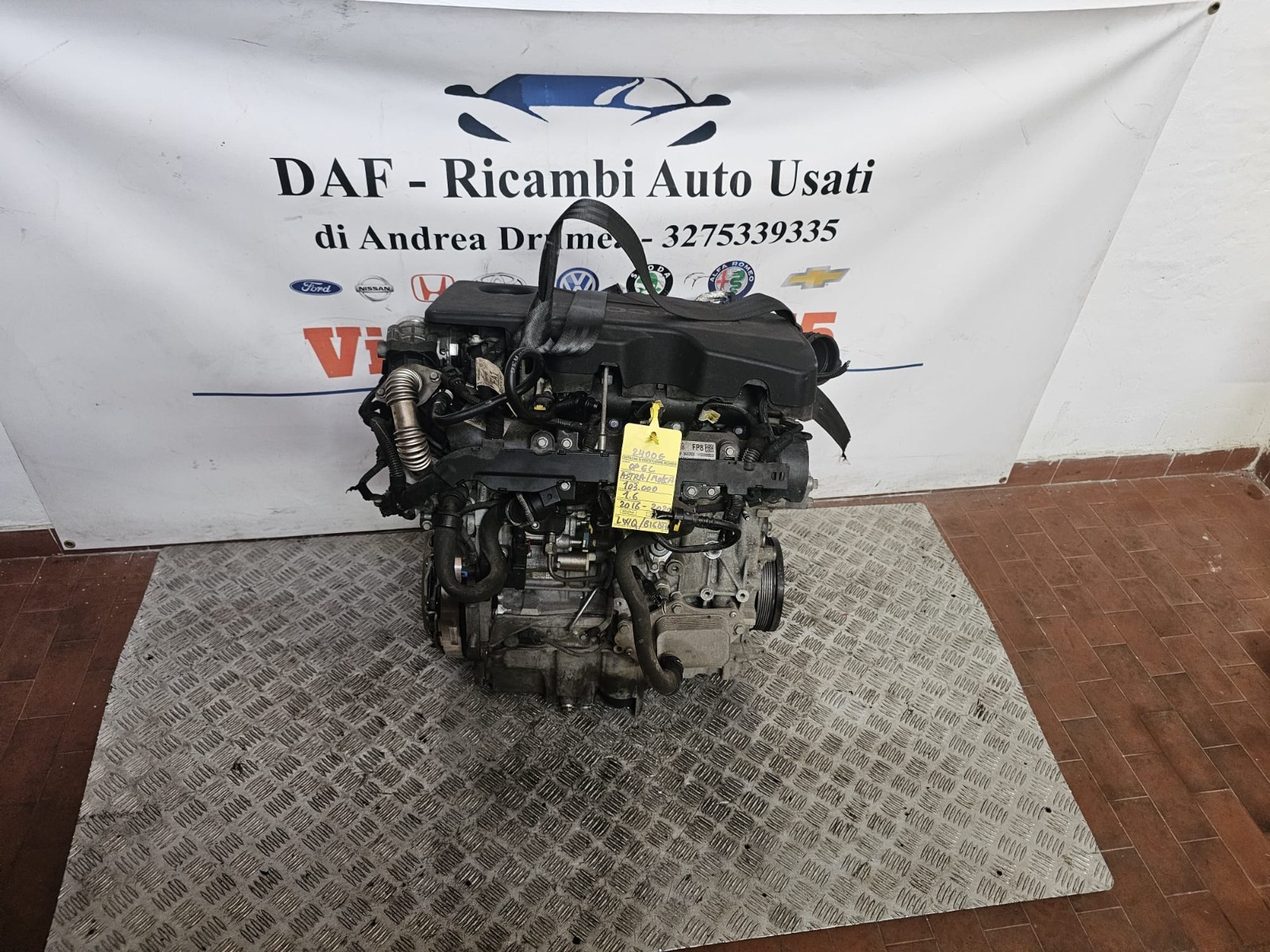 Motore opel astra /moka km 103,0001.6 diesel 2016-2020 COD LWQ/ B16DTH - immagine 8