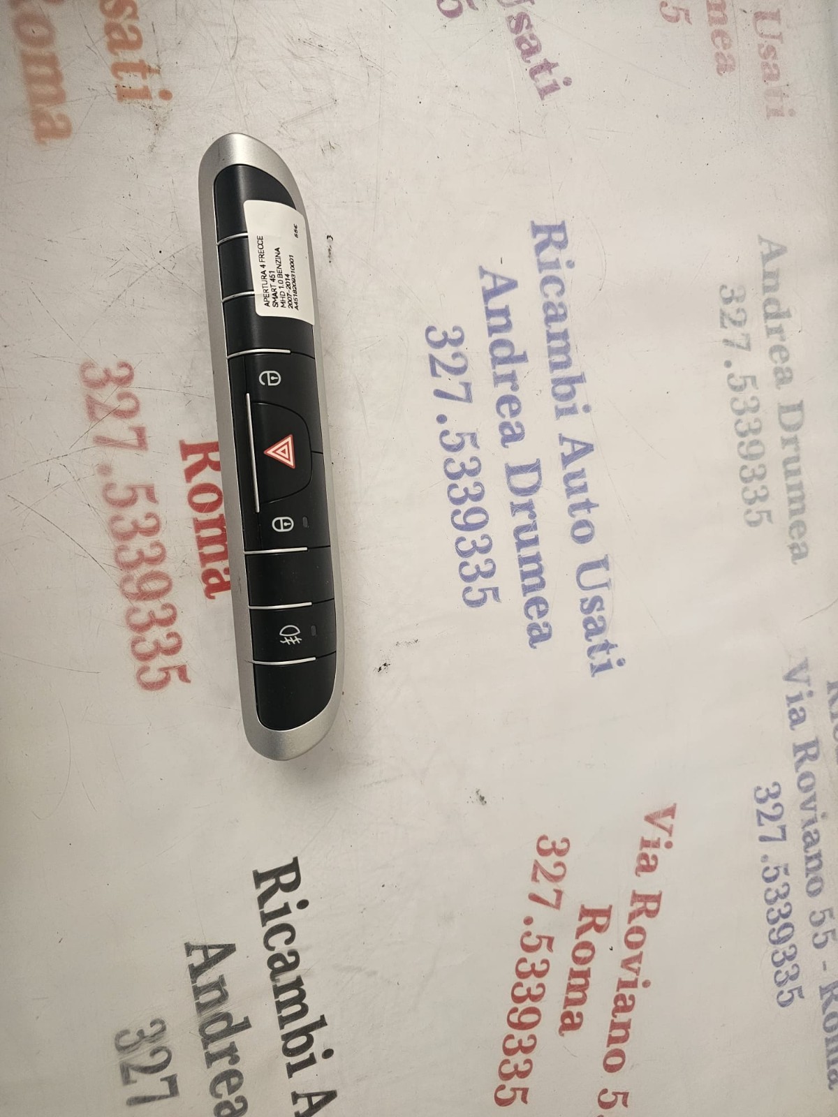 APERTURA 4 FRECCE SMART 451 MHD 1.0 BENZINA 2007-2014 A4518209310001