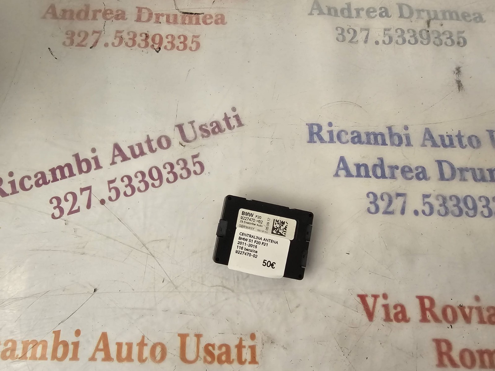 9227470-02 CENTRALINA ANTENA BMW S1 F20/F21 2011-2015 116 BENZINA - immagine 3