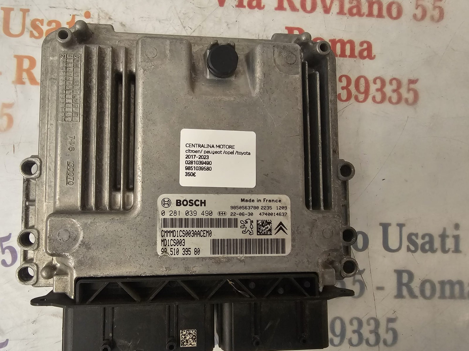 -CENTRALINA MOTORE CITROèN /PEUGEOT/ OPEL /TOYOTA 17-23 0281039490 9851039580 - immagine 6