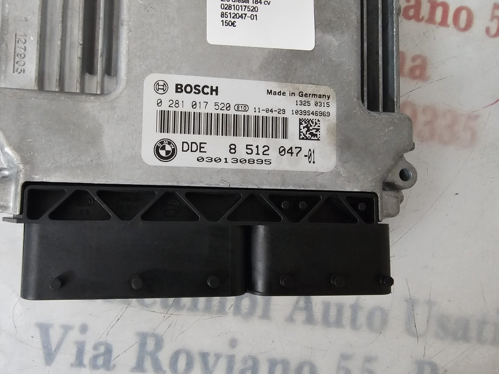 CENTRALINA BMW CUOPè 2.0 DIESEL 184CV 2011-2015 8512047-01 BOSCH 0281017520 - immagine 5