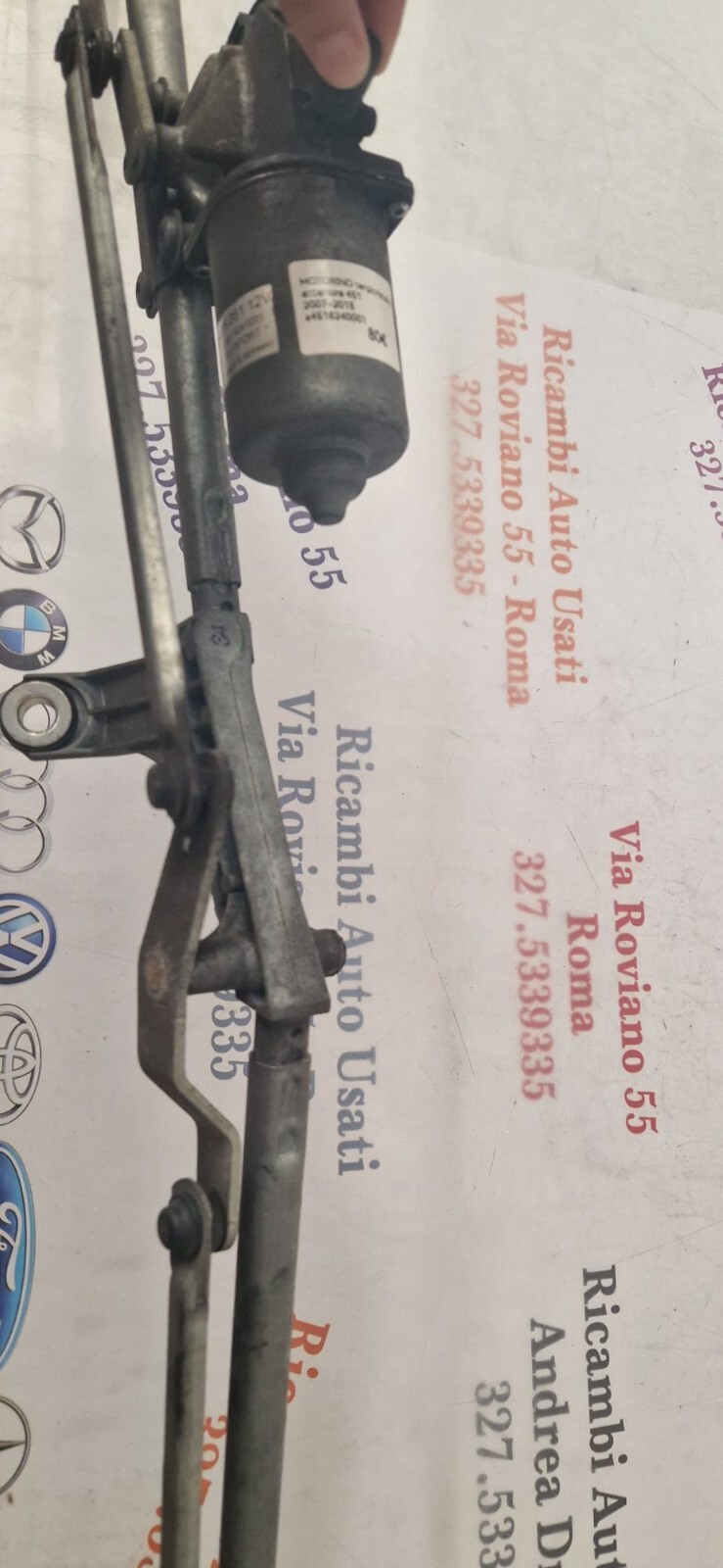 MOTORINO TERGICRISTALLO SMART 451 2007-2015 VALEO A4518240001 12 V SMART 451 2007-2015 WIPER MOTOR VALEO A4518240001 12 V