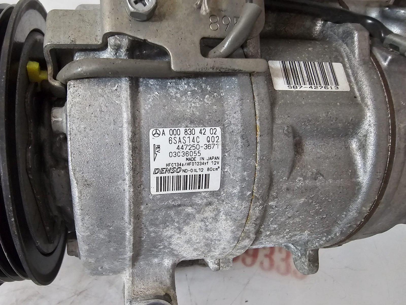 COMPRESSORE MERCEDES CLASSE A 1.4 TURBO BENZINA 2016-2020 DENSO A0008304202 - immagine 5