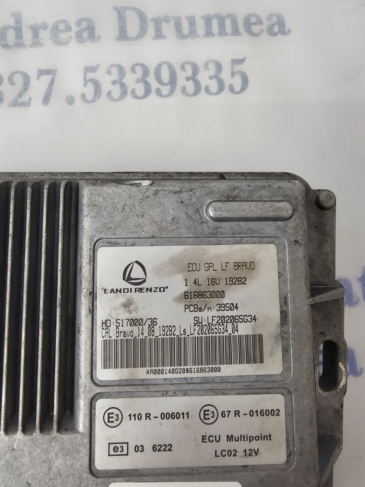 CENTRALINA MOTORE LANDI RENZI FIAT BRAVO 1.4 BENZINA 192B2 616863000 - immagine 5