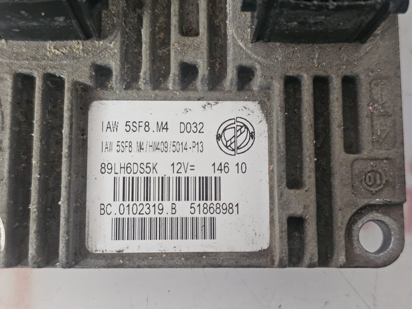 CENTRALINA MOTORE FIAT PANDA 1.2 BENZI MOD 168 05/12 IAW 5SF8.M4 12V 51868981 - immagine 2