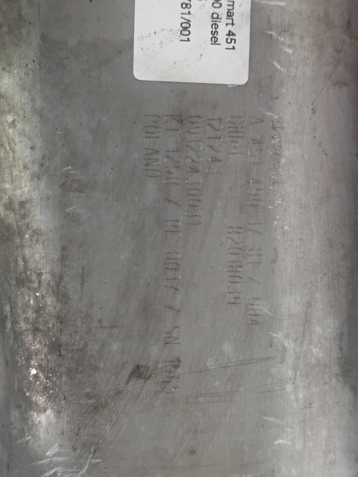 MARMITA SMART 451 CON FAP 800 DIESEL 2010-2015 COD A4514901781/001 - immagine 3