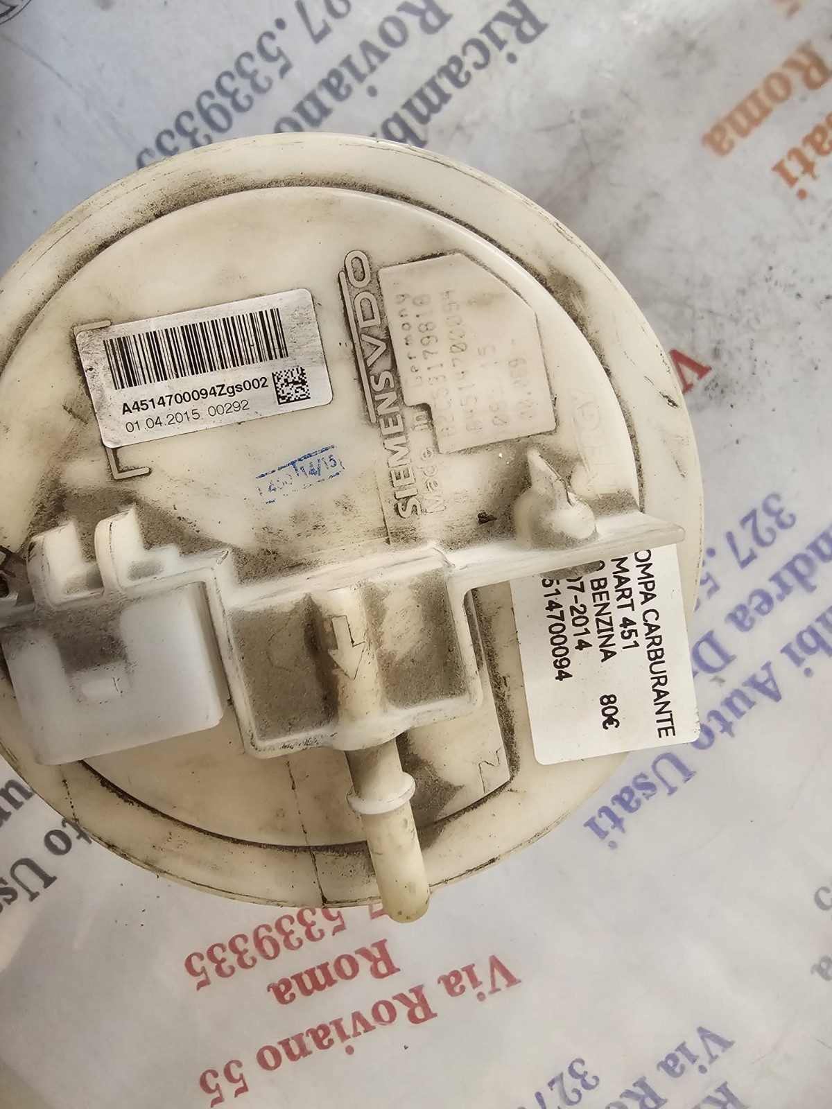 POMPA CARBURANTE SMART 451 1.0 BENZINA 2007-2014 A4514700094Zgs002 - immagine 7