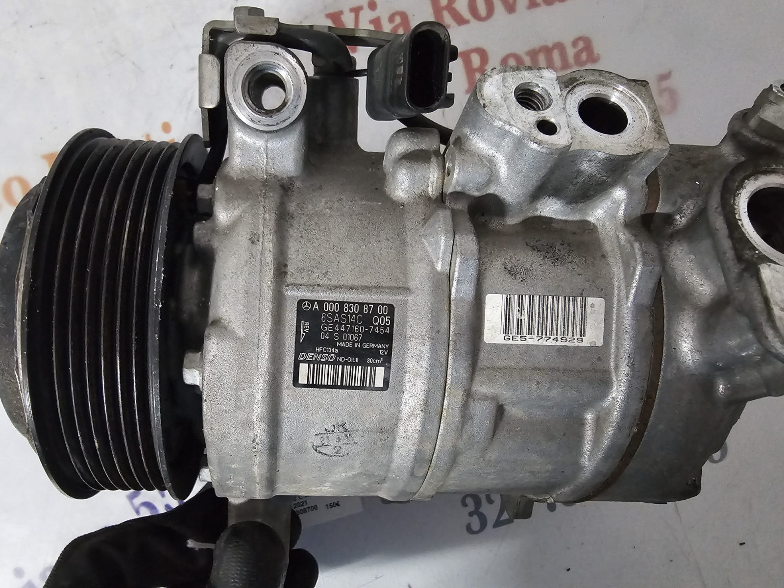 COMPRESSORE MERCEDES CLASSE C W205 180CC 1.6 D 2014-2021 A0008308700 - immagine 7