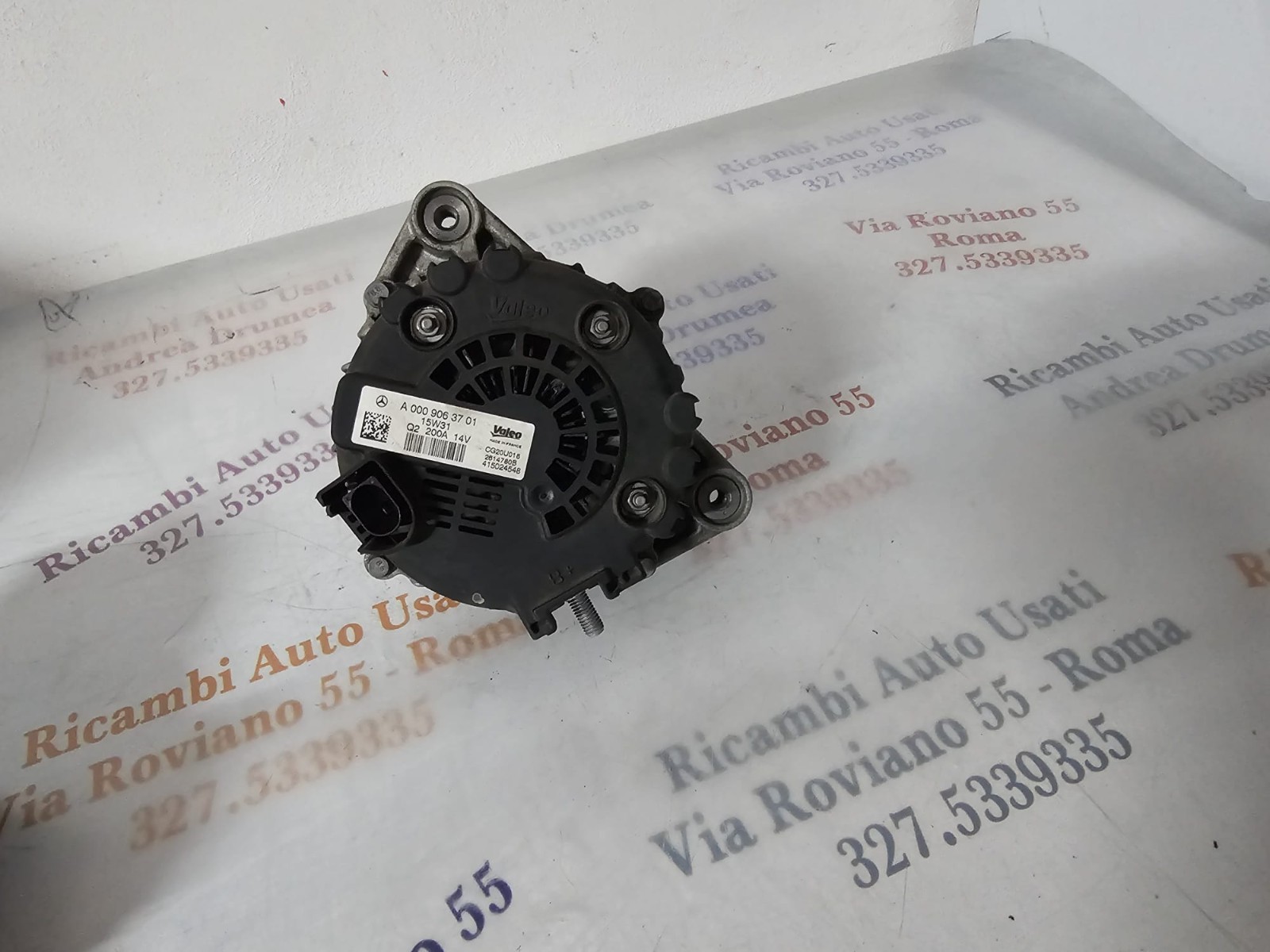 ALTERNATORE MERCEDES CLASSE C W205 180CC 1.6 D 2014-2021 A0009063701 VALEO - immagine 3