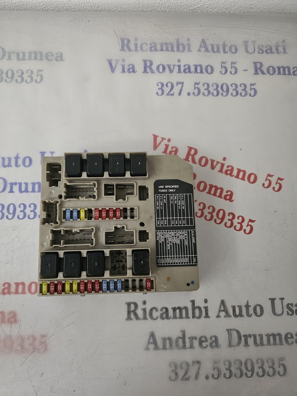 centralina porta fusibili nissan note 1 2004 -2008 1.4 benzina cod 284b7ax61a