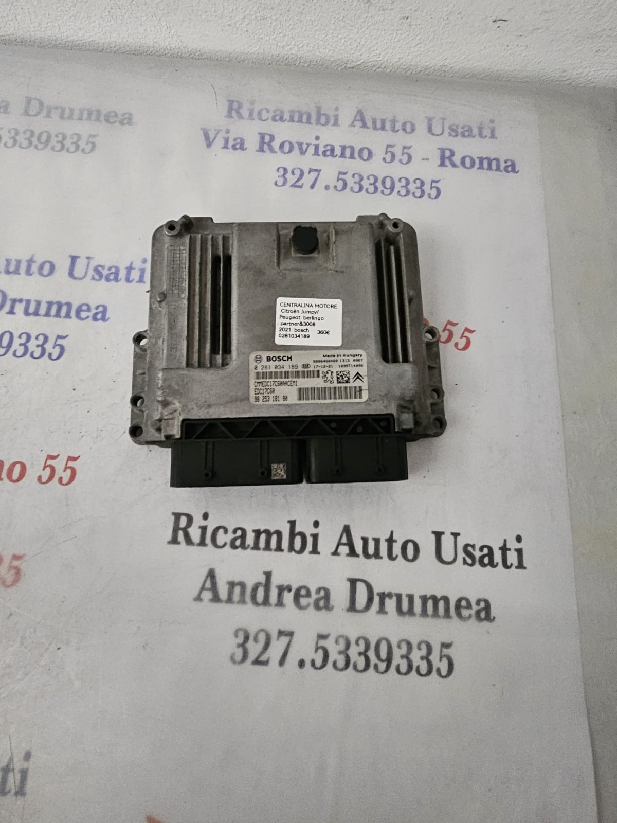 centralina motore citroen jumpy/peugeot berlingo partner & 3008 bosch 0281034189 - immagine 5