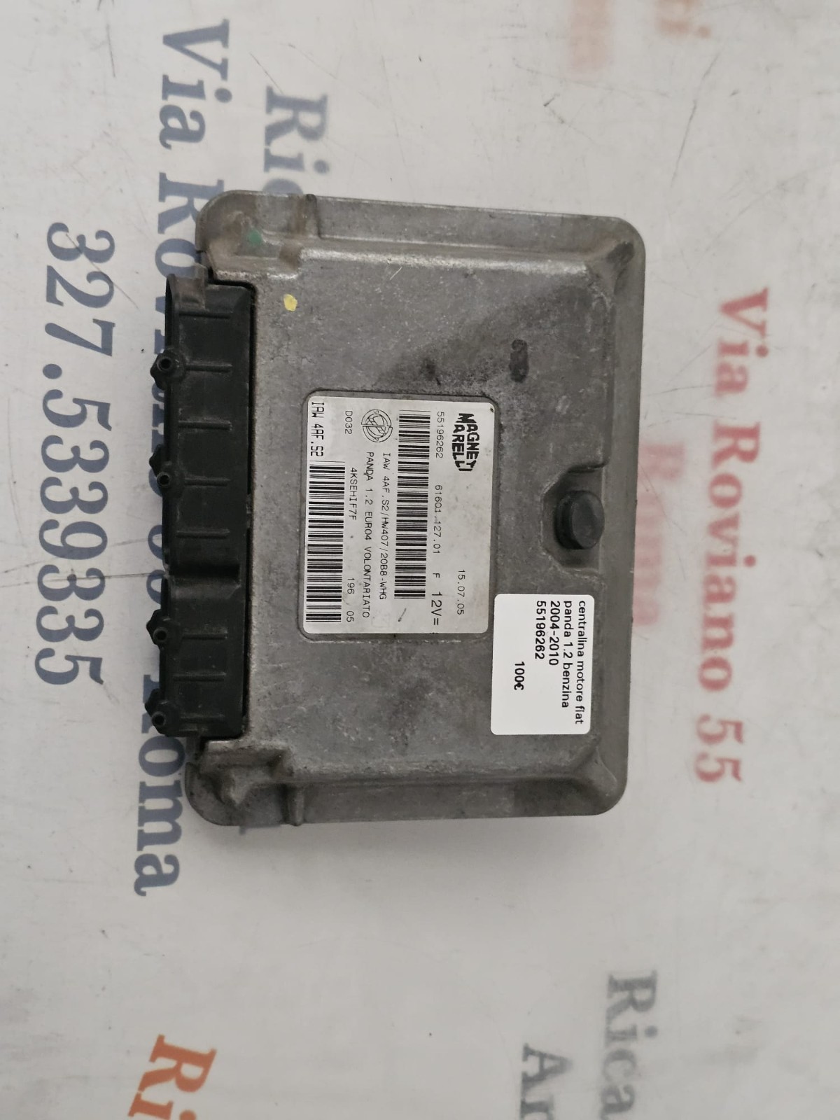 55196262 CENTRALINA MOTORE FIAT PANDA 1.2 BENZINA 2005-2010 12V EURO4 IAW4RF.52
