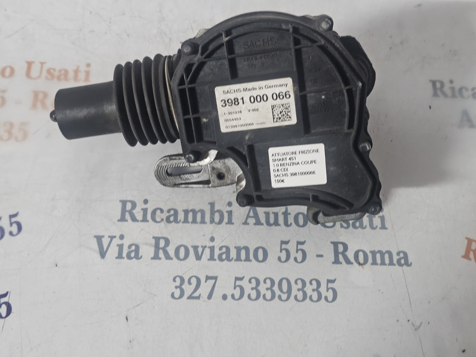 ATTUATORE FRIZIONE SMART 451 COUPE 1.0 BENZINA 0.8 CDI SACHS 3981000066 - immagine 2