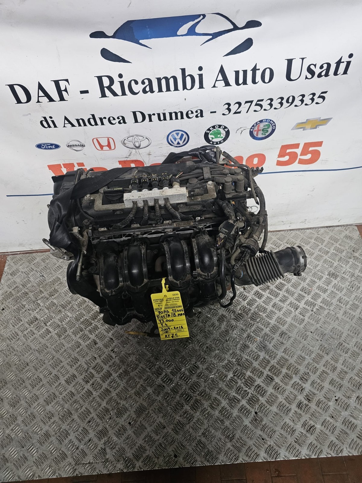 MOTORE FORD FIESTA /B MAX KM 93.000 1.4 BENZINA COD RTJC 2009-2016