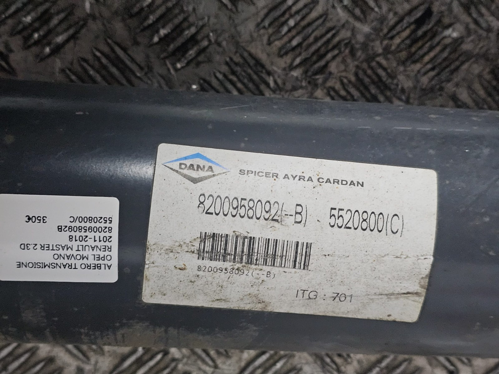 ALBERO TRASMISSIONE OPEL MOVANO/RENAULT MASTER 1.3 DIESEL 8200958092-B 5520800C - immagine 5