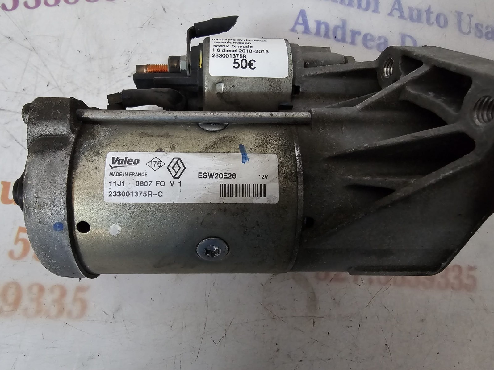 MOTORINO AVVIAMENTO RENAULT MEGAN/SCENIC/X.MOD 1.6 D 2010-2015 VALEO233001375R-C - immagine 5