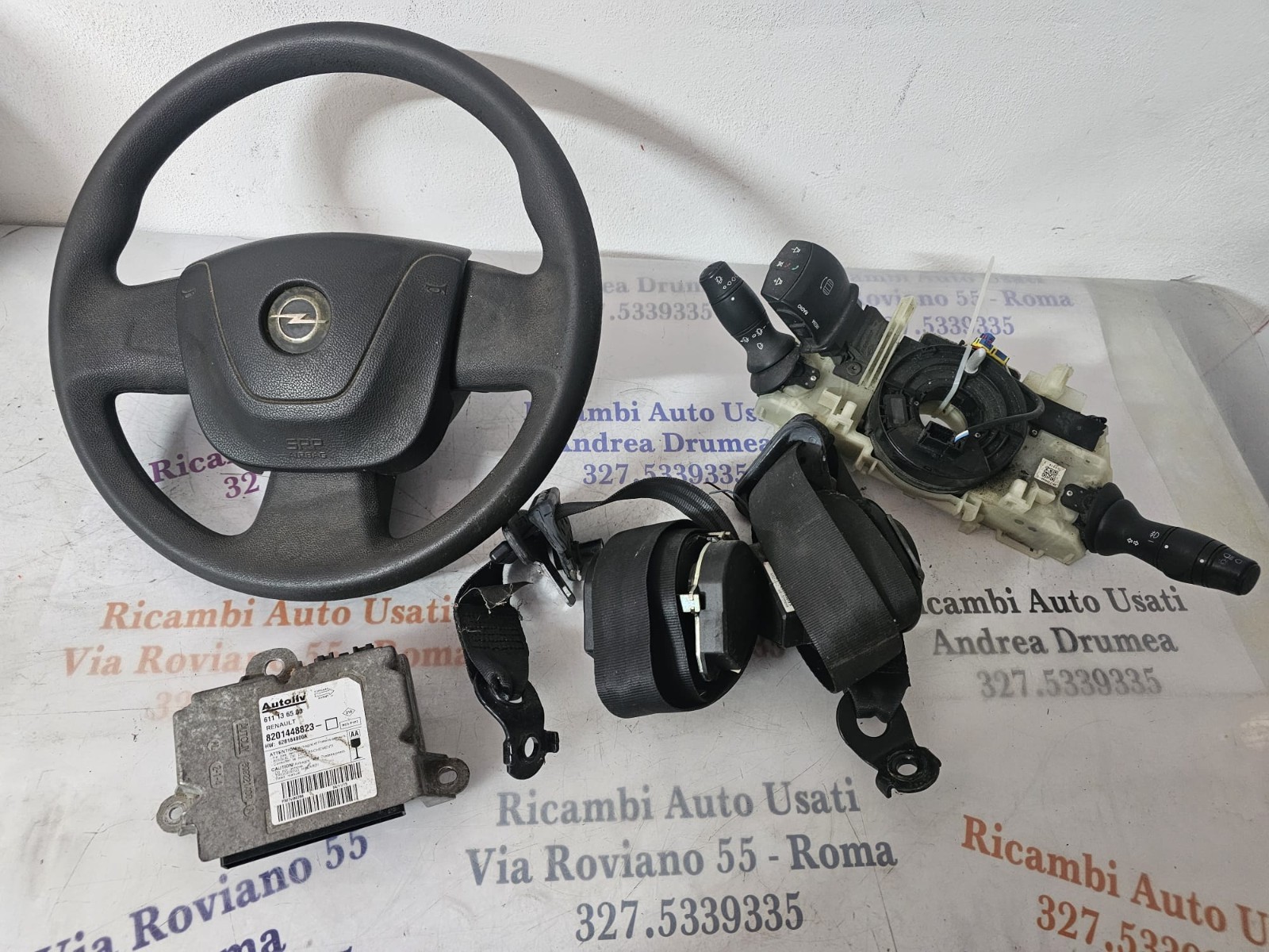 KIT AIRBAG OPEL MOVANO 2011-2018 COD CENTRALINA 8201448823 2.3 DIESEL 6 MARCE - immagine 8