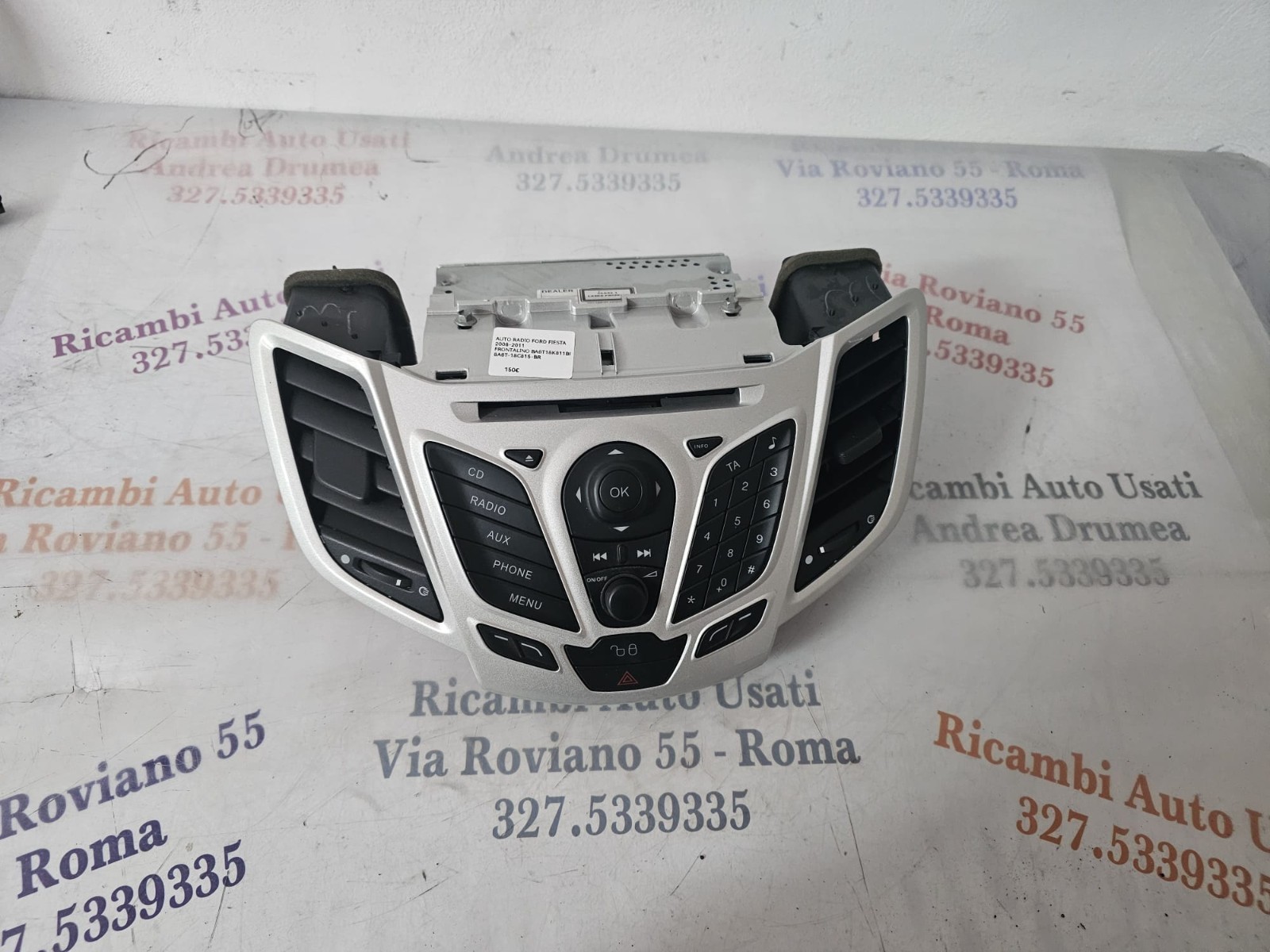 AUTO RADIO FORD FIESTA 2008-2011 COD 8A6T-18C815-BR FRONTALLINO COD BA6T18K811BE