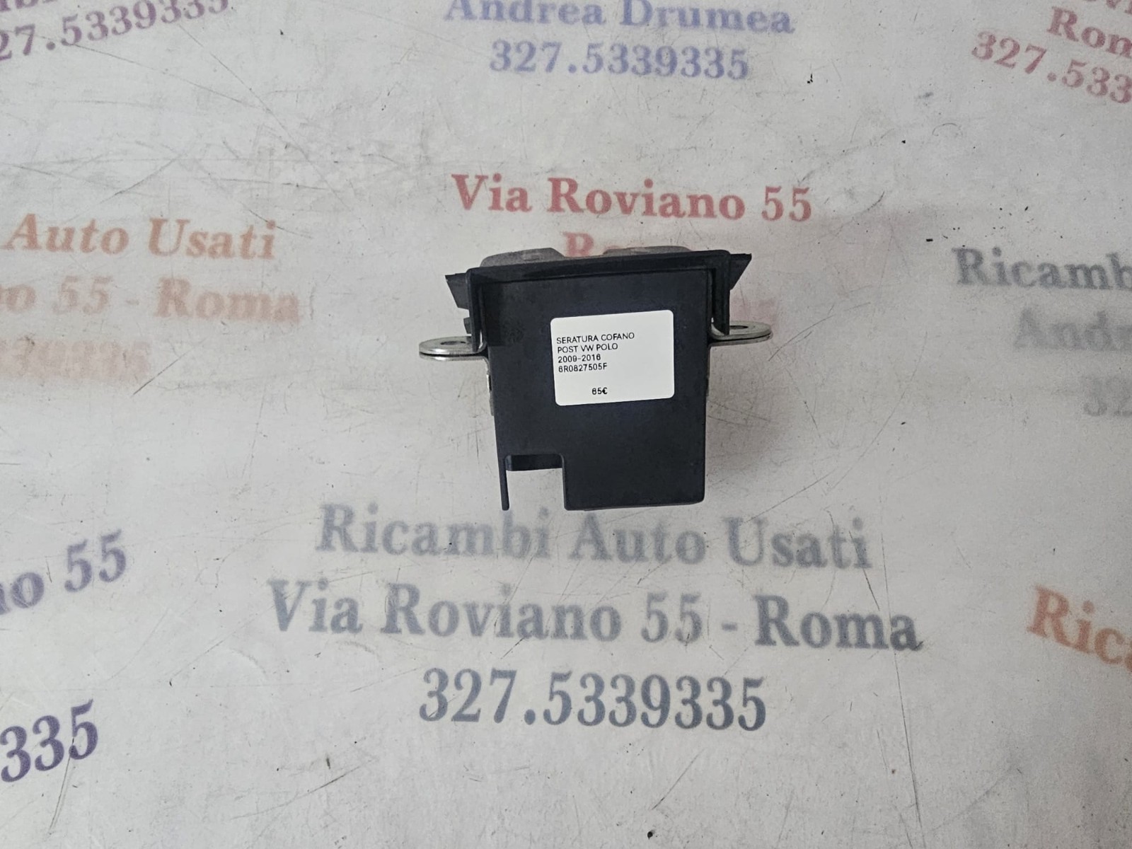 SERRATURA COFANO POSTERIORE VW POLO 2009-2016 COD 6R0827505F - immagine 5