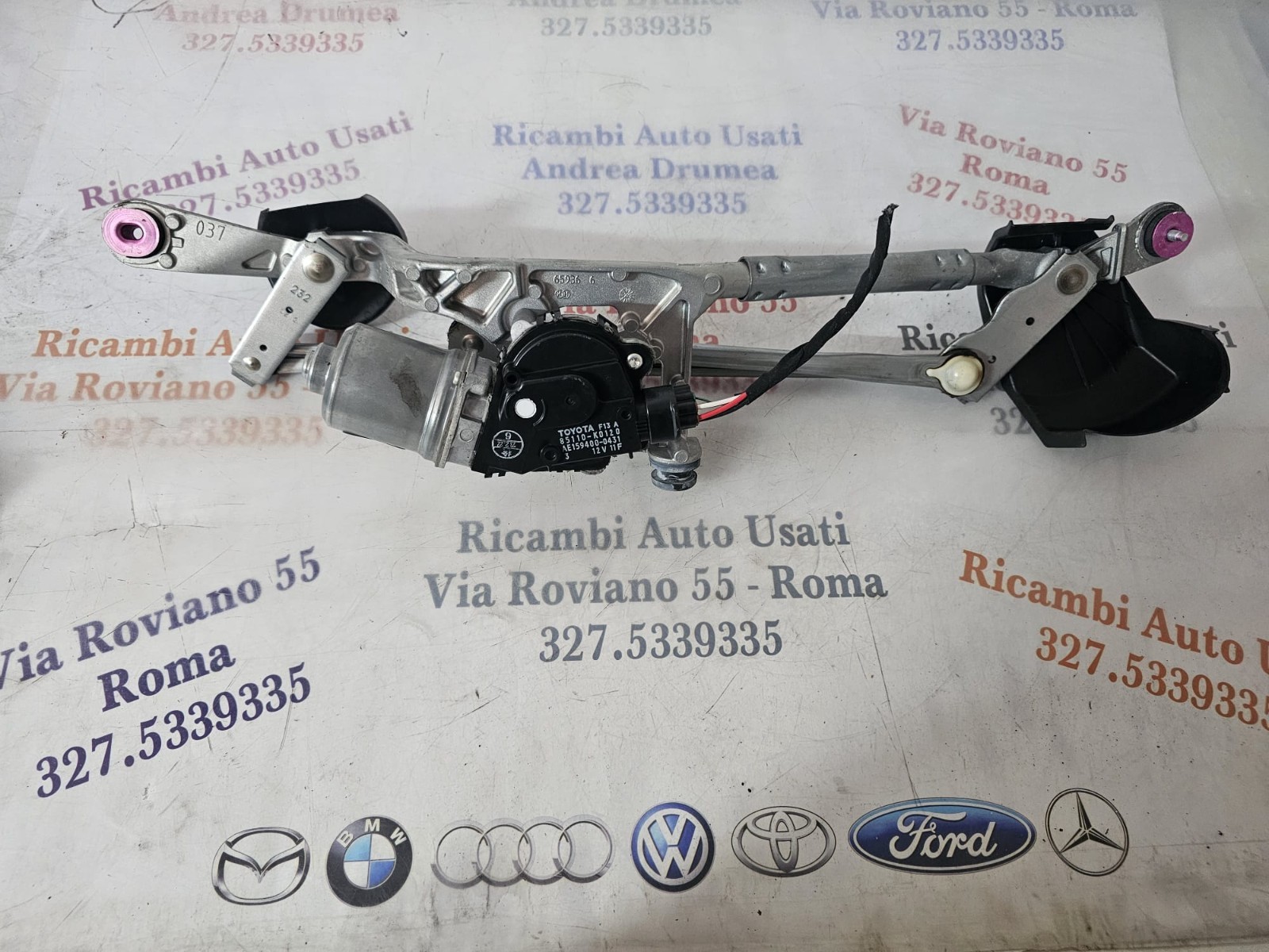 Motorino tergicristallo ant con leveraggio tandem Toyota Yaris/Cross 85110-K0120 - immagine 6