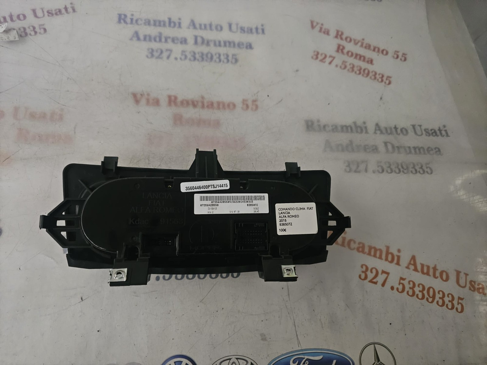 COMANDO CLIMA FIAT /LANCIA /ALFA ROMEO 2015 COD 8385072 - immagine 4