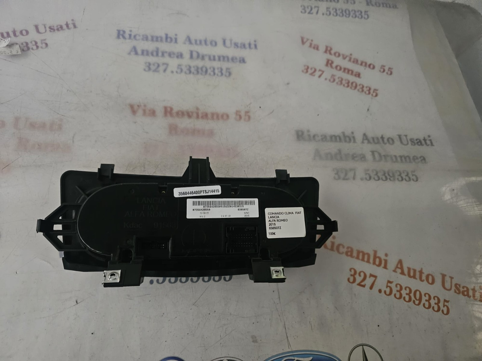 COMANDO CLIMA FIAT /LANCIA /ALFA ROMEO 2015 COD 8385072 - immagine 5