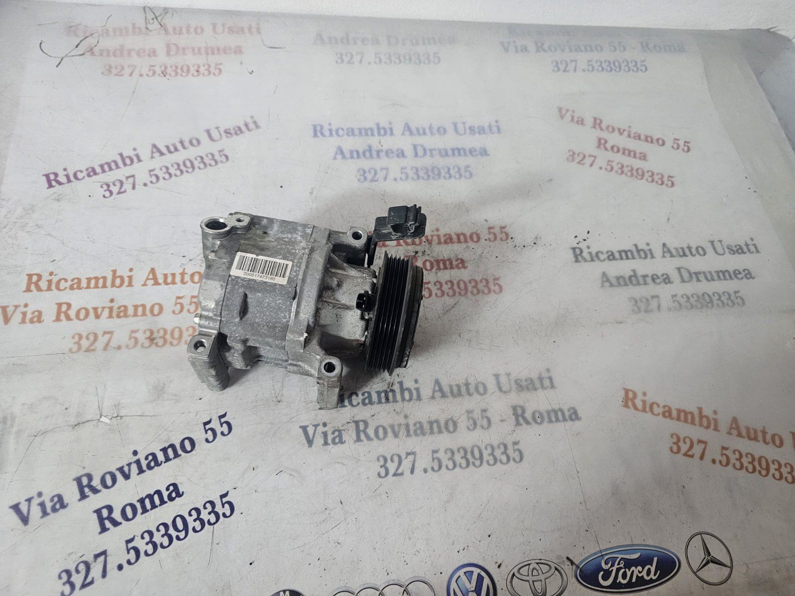 COMPRESSORE CLIMA FIAT 500 ABATH / PANDA 1.2/1.4 BENZINA 2012-2021 COD 51747318 - immagine 5