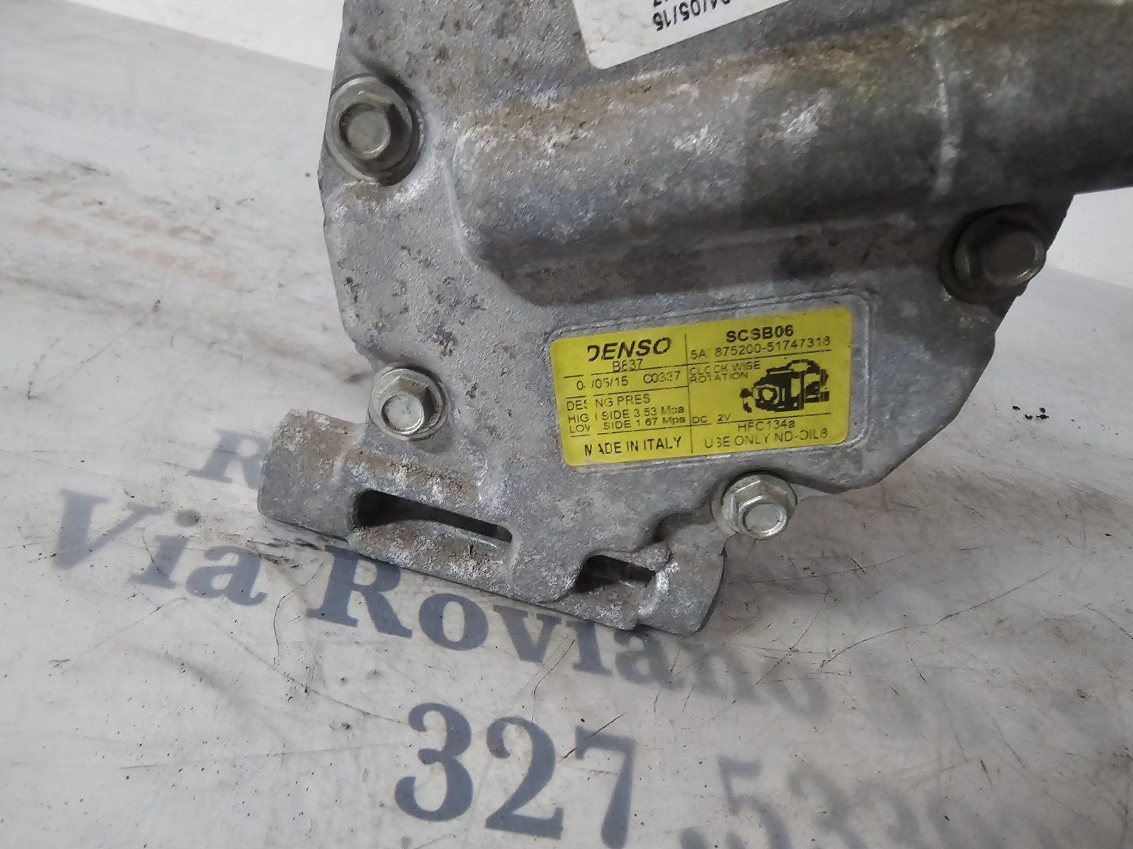 COMPRESSORE CLIMA FIAT 500 ABATH / PANDA 1.2/1.4 BENZINA 2012-2021 COD 51747318 - immagine 6