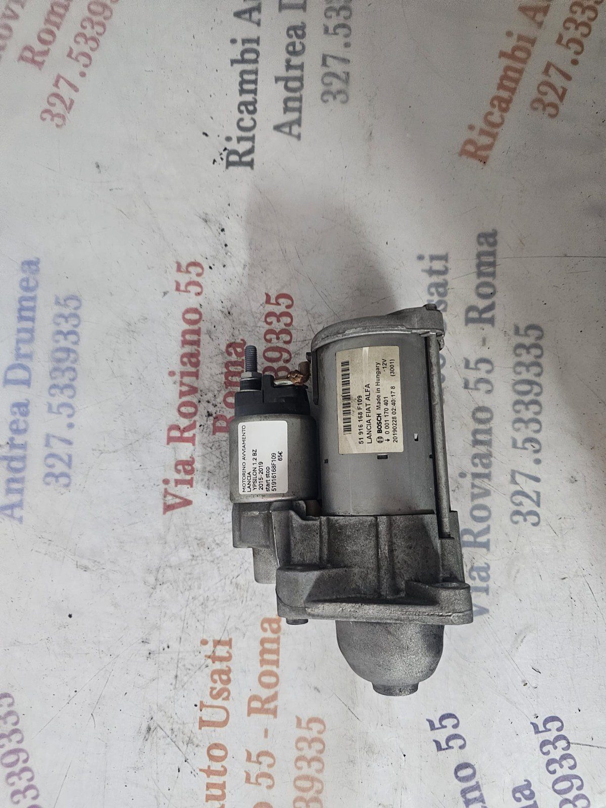 Motorino avviamento lancia fiat alfa 1.2 benzina start stop bosch 51916168F109 - immagine 7