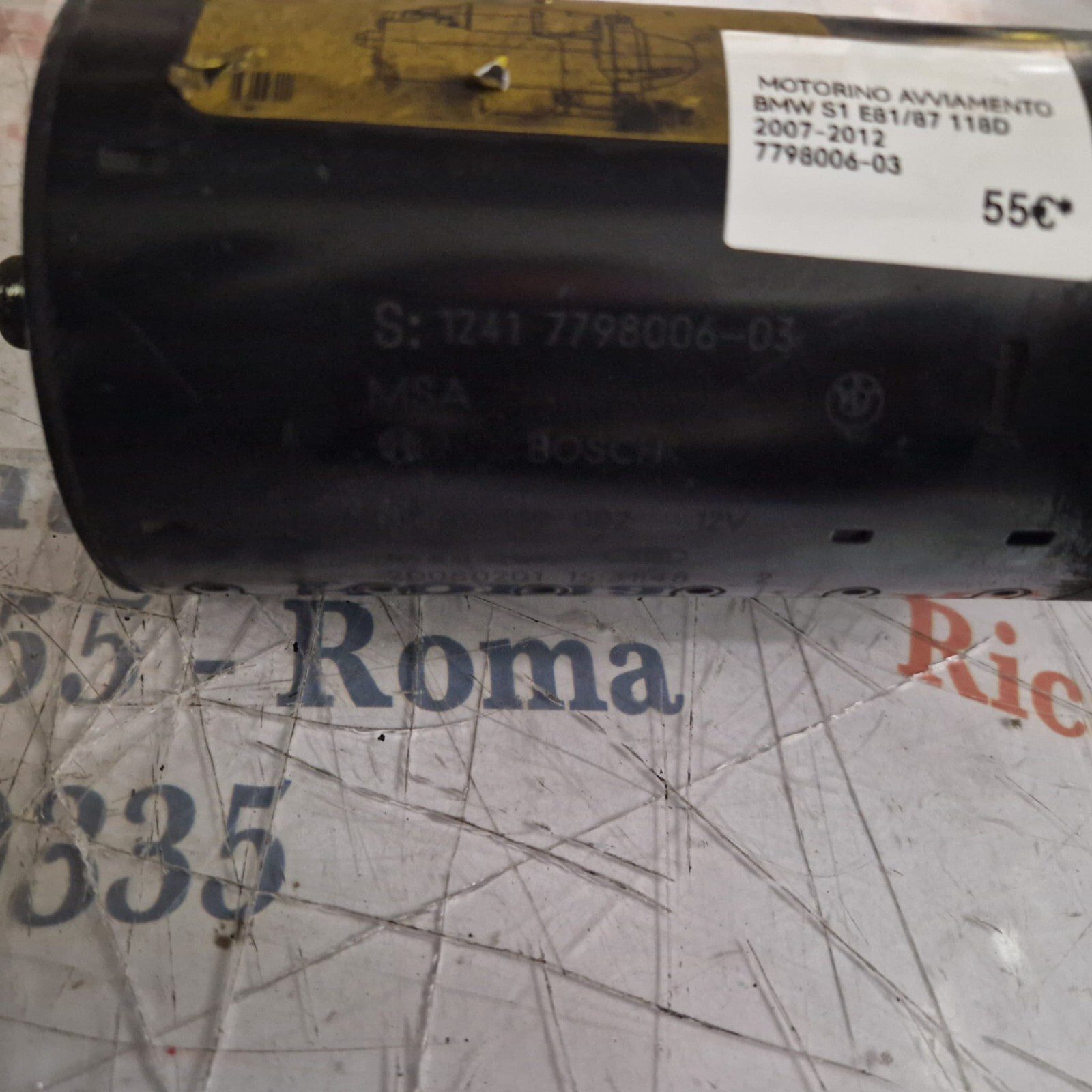 MOTORINO AVVIAMENTO BMW S1 E81/E87 118 D2007-2012 BOSCH 7798006-03 - immagine 3