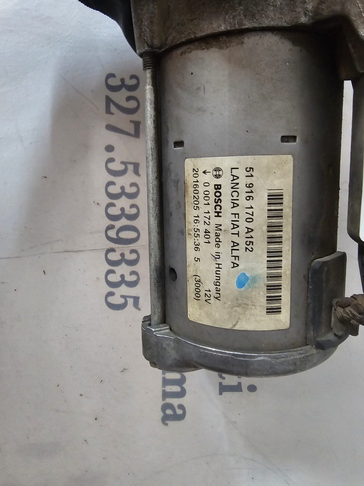 MOTORINO AVVIAMENTO LANCIA YPSILON START/ STOP 1.3 M.JET BOSCH 51916170A152 STARTER MOTOR LAMCIA YPSILON START/STOP 1.3 M.JET BOSCH 51916170A152 - immagine 5