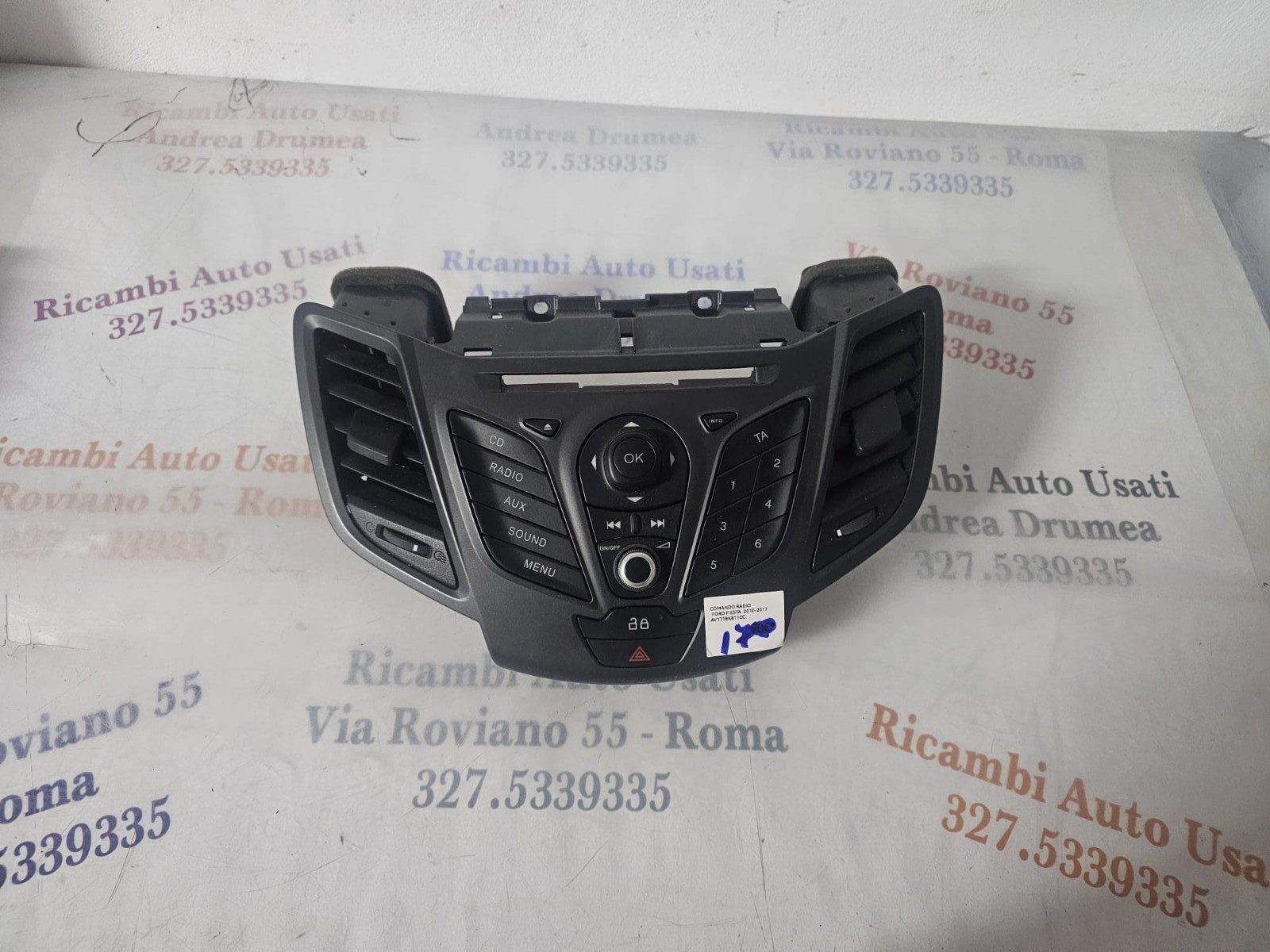 COMANDO AUTORADIO COMPLETO FORD FIESTA AV1T18K811CC COD 331430000 2010-2017 - immagine 2