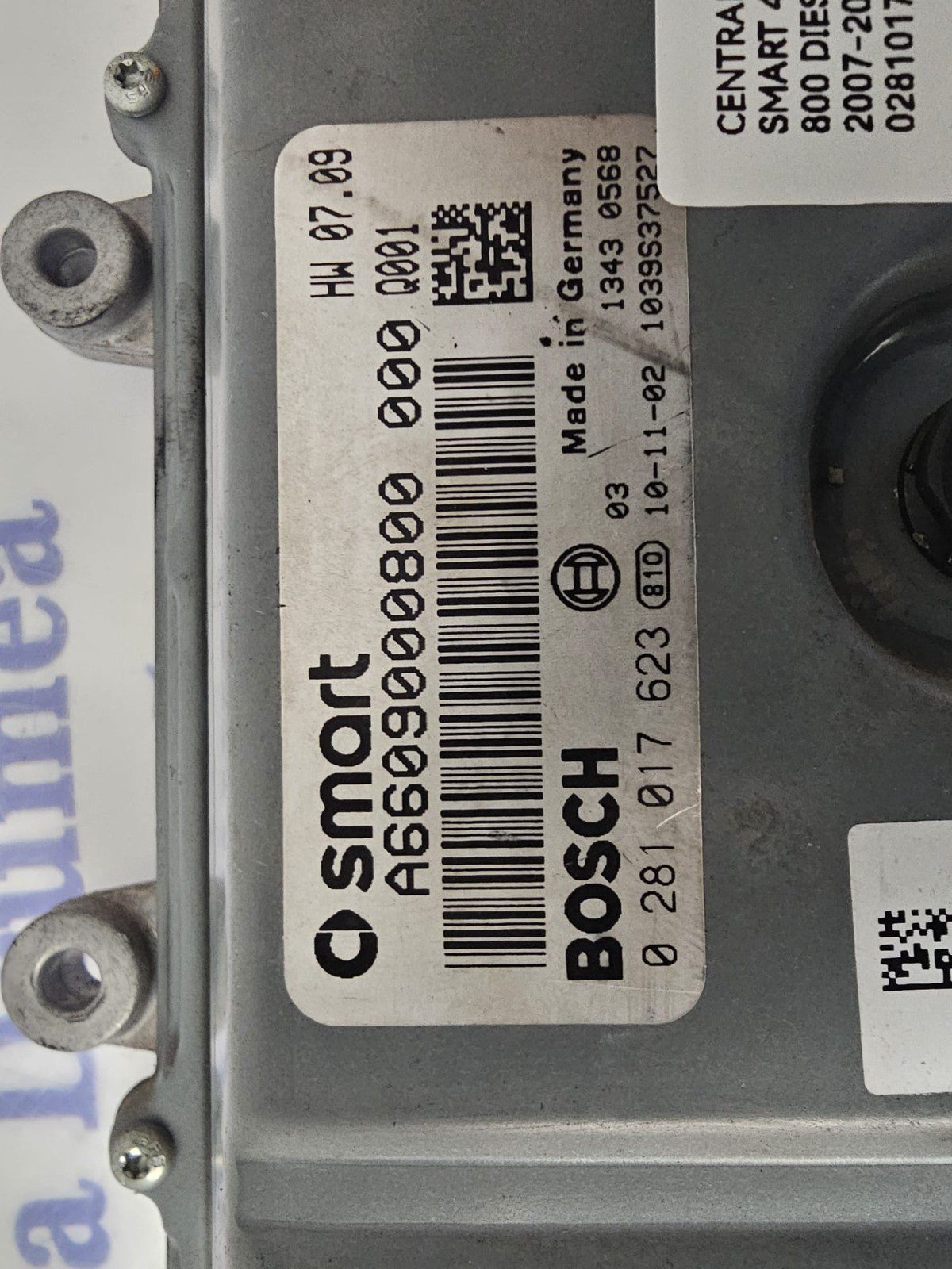 CENTRALINA MOTORE SMART 451 800 DIESEL 2007-2014 BOSCH 0281017623 A6609000800 000 - immagine 2