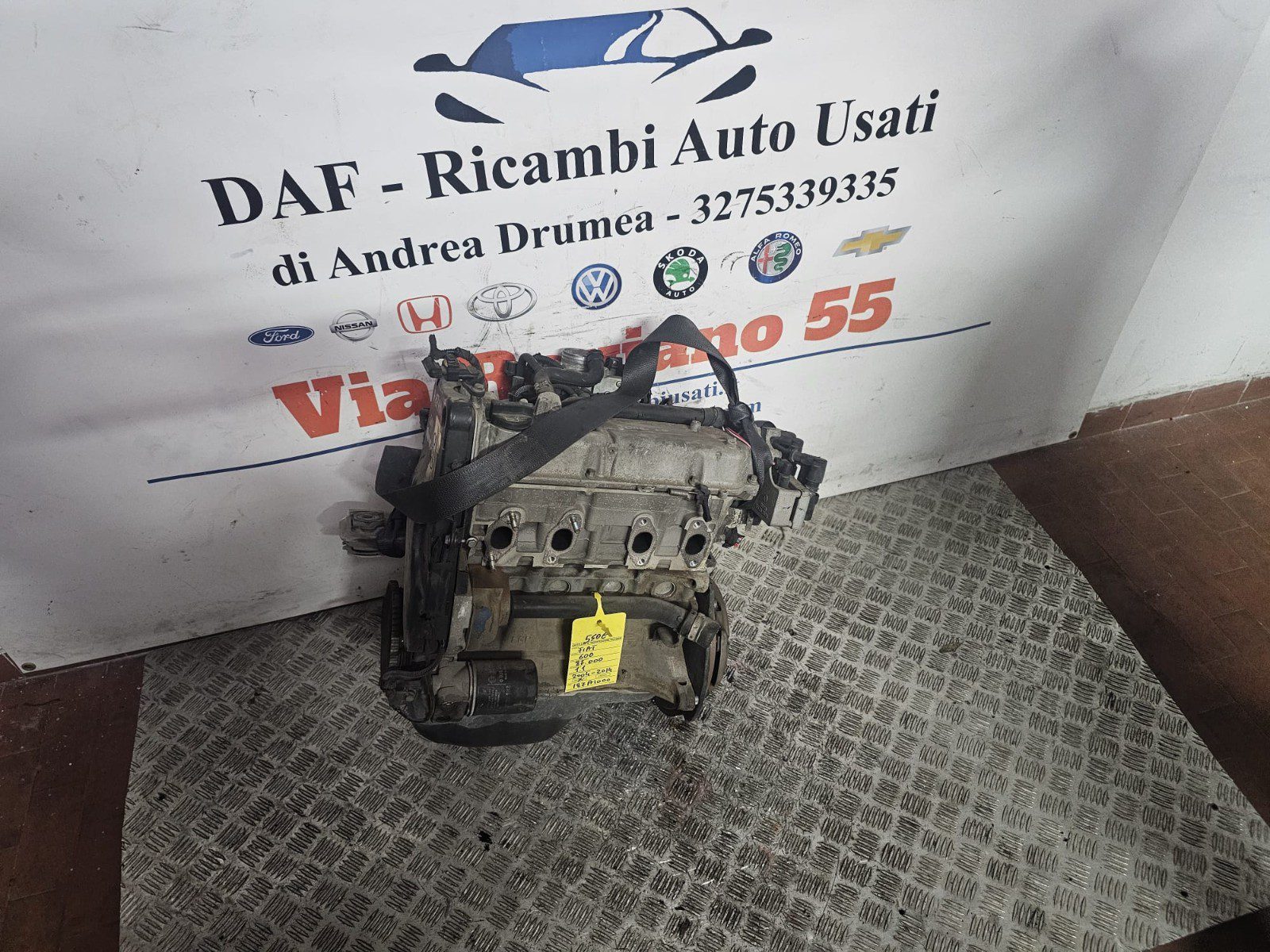 MOTORE FIAT 600 1.1 BENZINA KM 87.000 2004-2014 COD 187A1000 - immagine 2