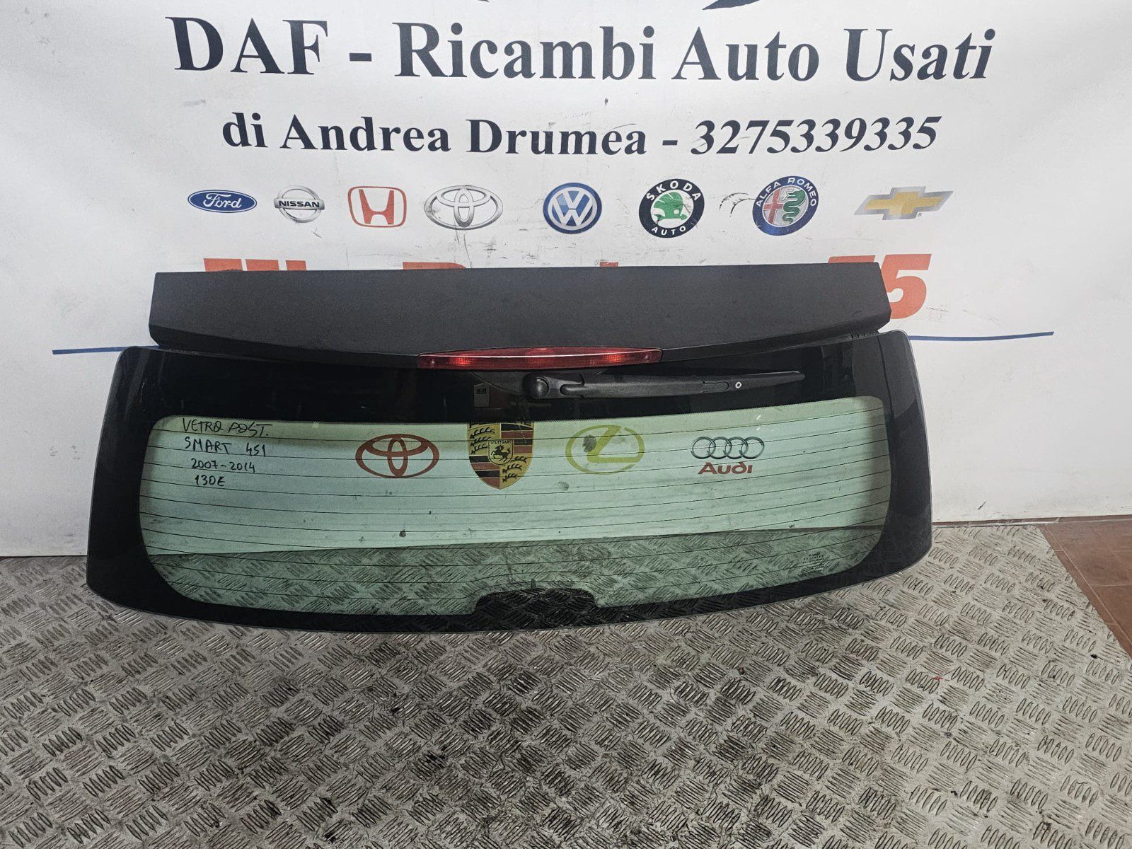 VETRO POSTERIORE SMART FORTWO W451 2007-2014