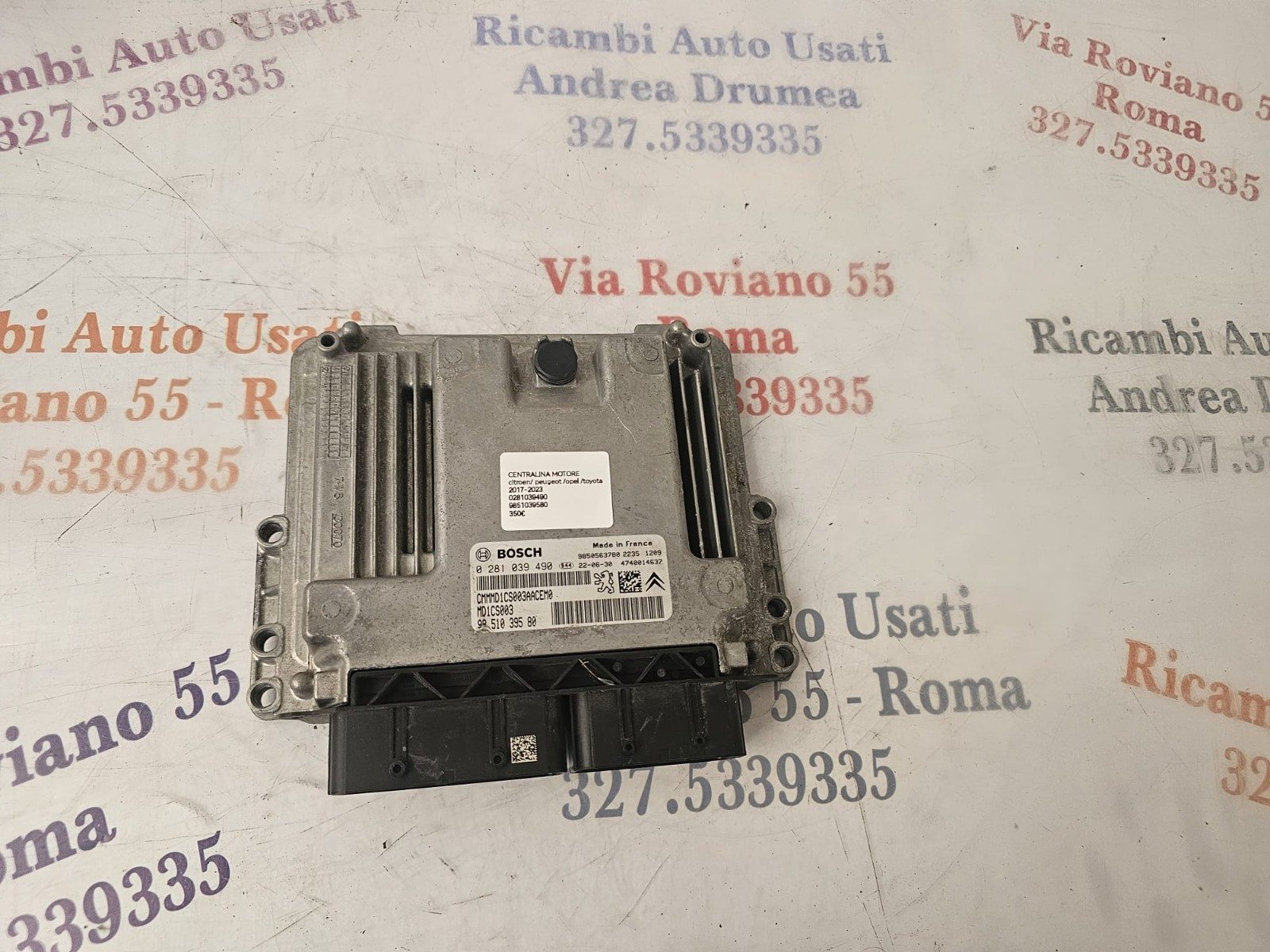 '-CENTRALINA MOTORE CITROèN /PEUGEOT/ OPEL /TOYOTA 17-23 0281039490 9851039580 - immagine 5
