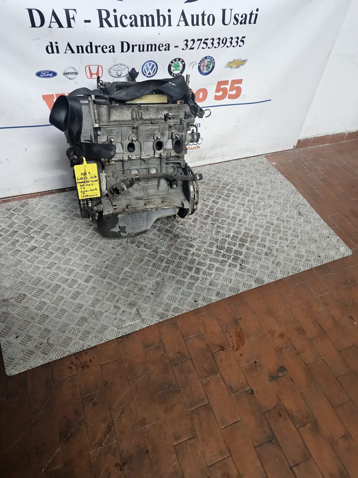 MOTORE FIAT PANDA LANCIA YPSILON KM 102.000 1.2 BENZINA 2010-2020 SIGLA 169A4000 - immagine 2