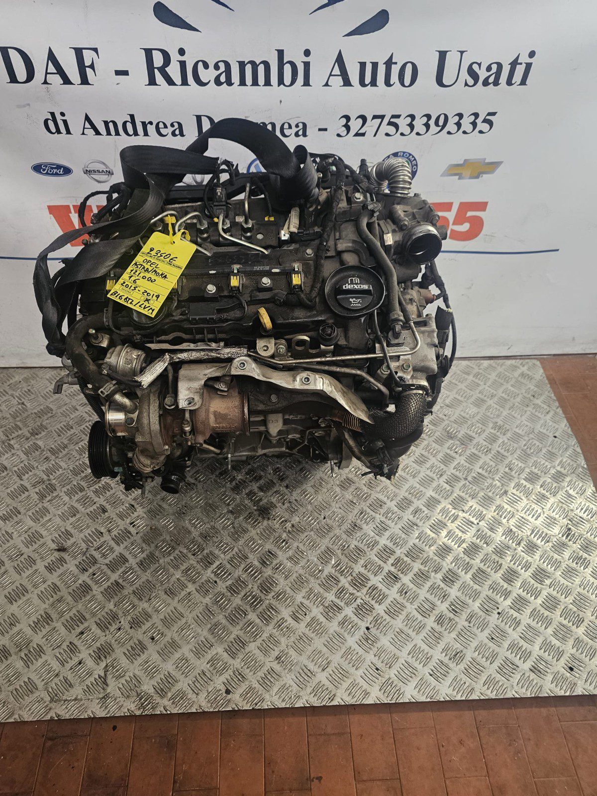 MOTORE OPEL ASTRA /OPEL MOKKA KM 121.000 1.6 DIESEL 2015-2019 B16DTL/LVM - immagine 3