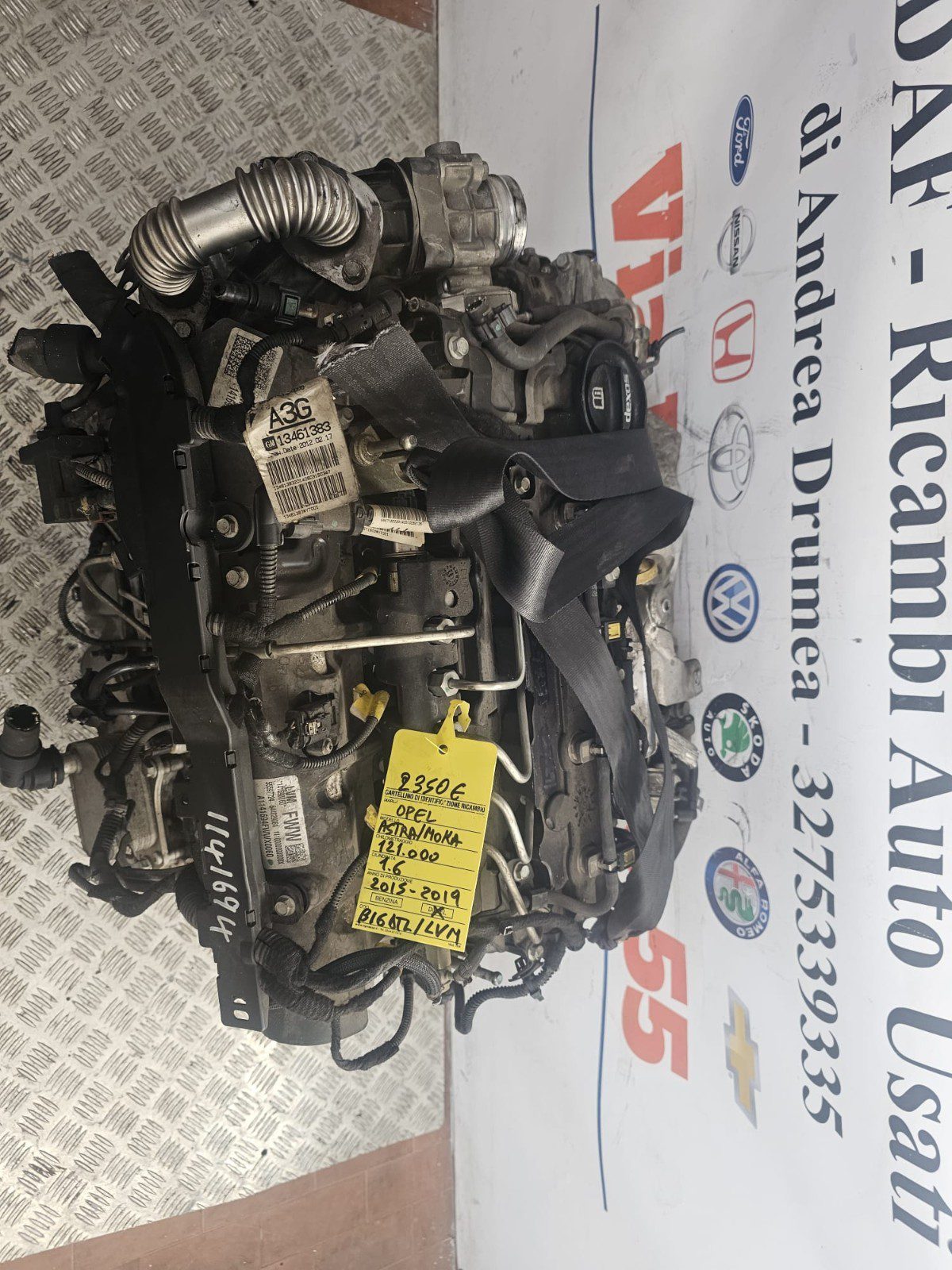 MOTORE OPEL ASTRA /OPEL MOKKA KM 121.000 1.6 DIESEL 2015-2019 B16DTL/LVM - immagine 9