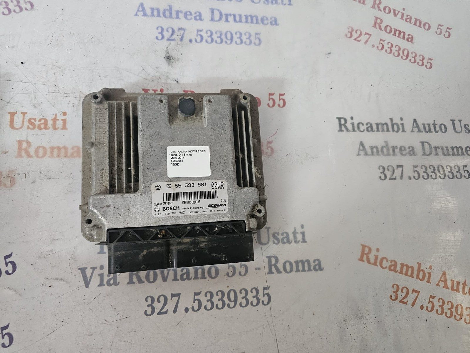 CENTRALINA MOTORE OPEL CORSA D 1.3 JET 55593981 BOSCH 0281019798