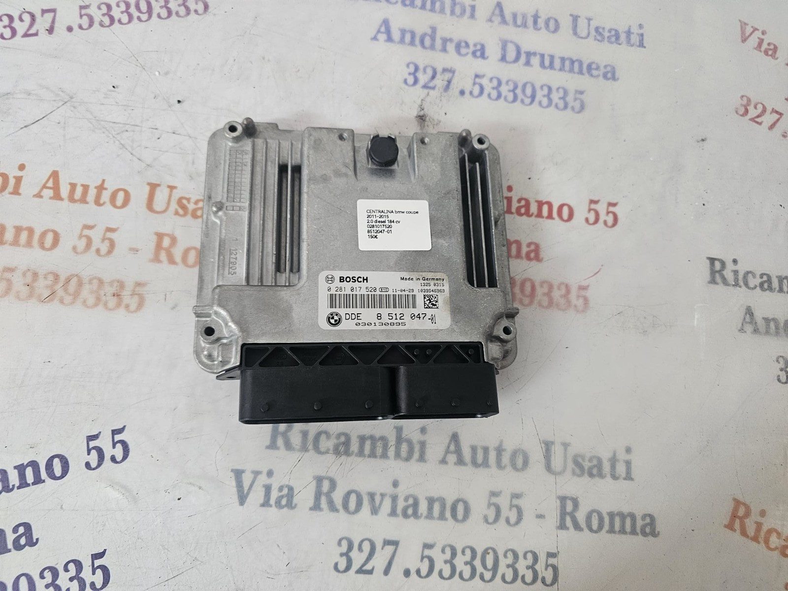 CENTRALINA MOTORE BMW CUOPè 2.0 DIESEL 184CV 2011-2015 8512047-01 BOSCH 0281017520