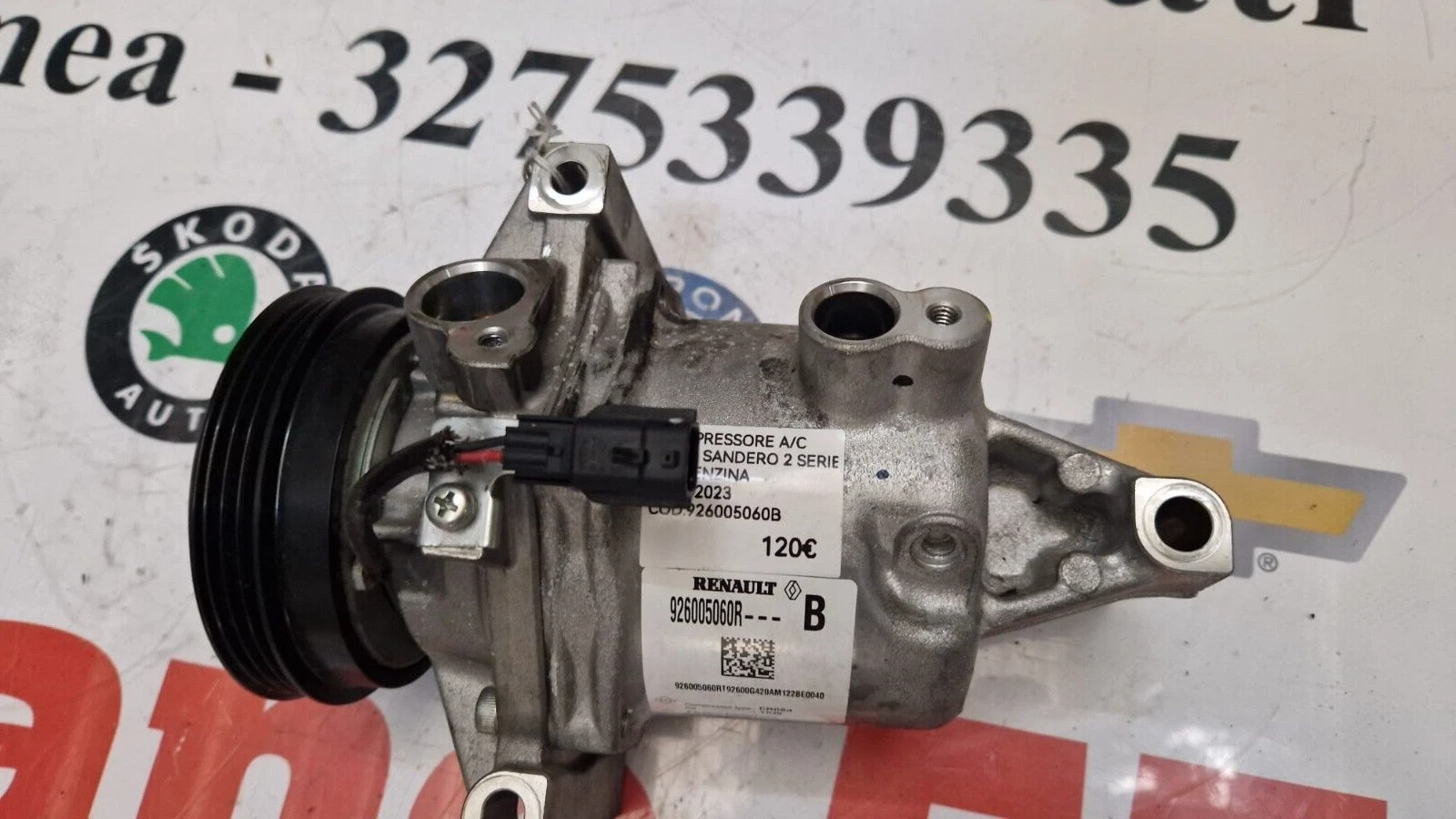 Compressore A/C Dacia Sandero 2 Serie 1.0 Benzina 2017-2023 Codice 926005060B - immagine 6
