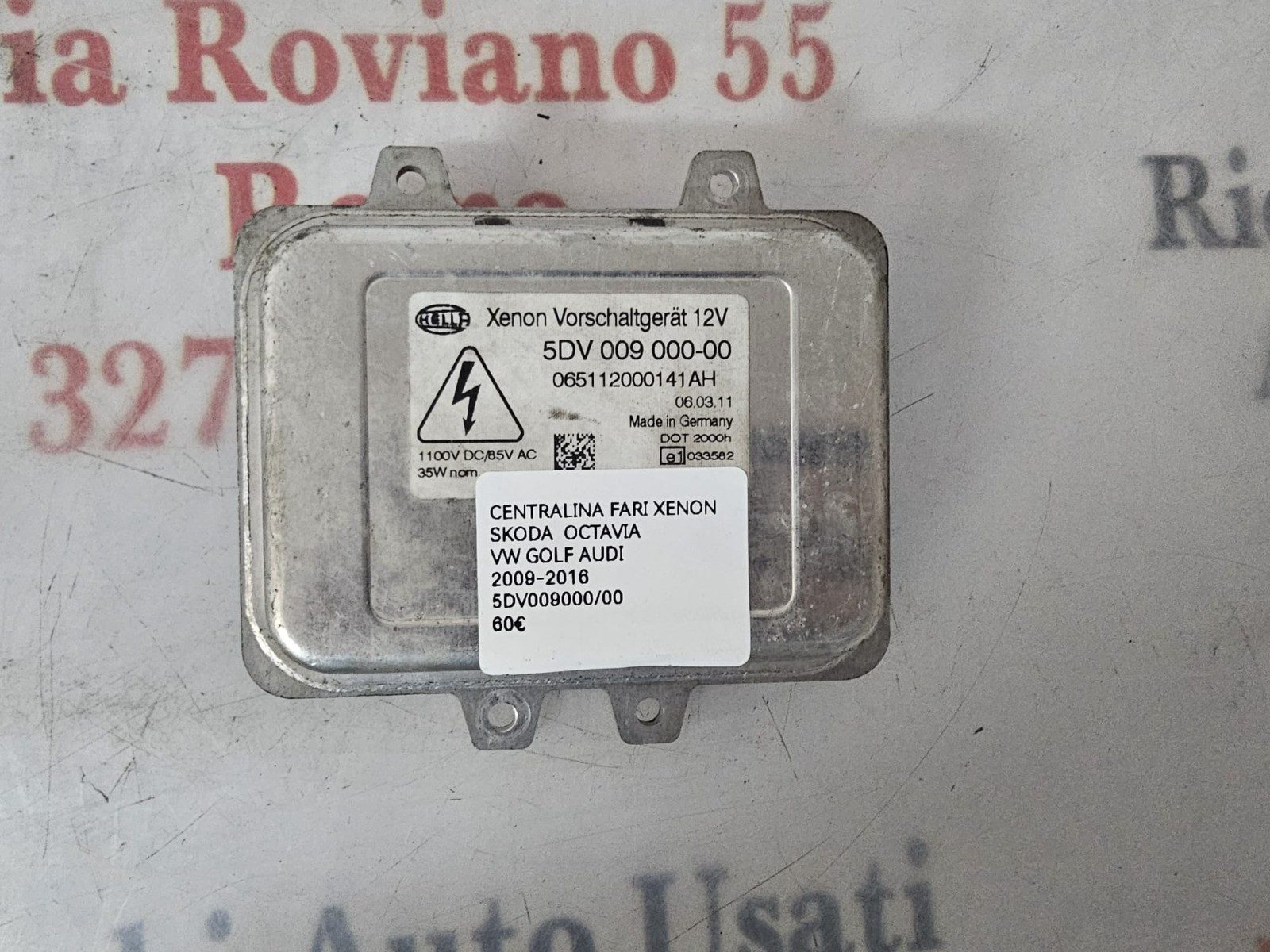 CENTRALINA FARI XENON SKODA OCTAVIA /VW GOLF/AUDI 5DV009000-00 DALL 2009-2016