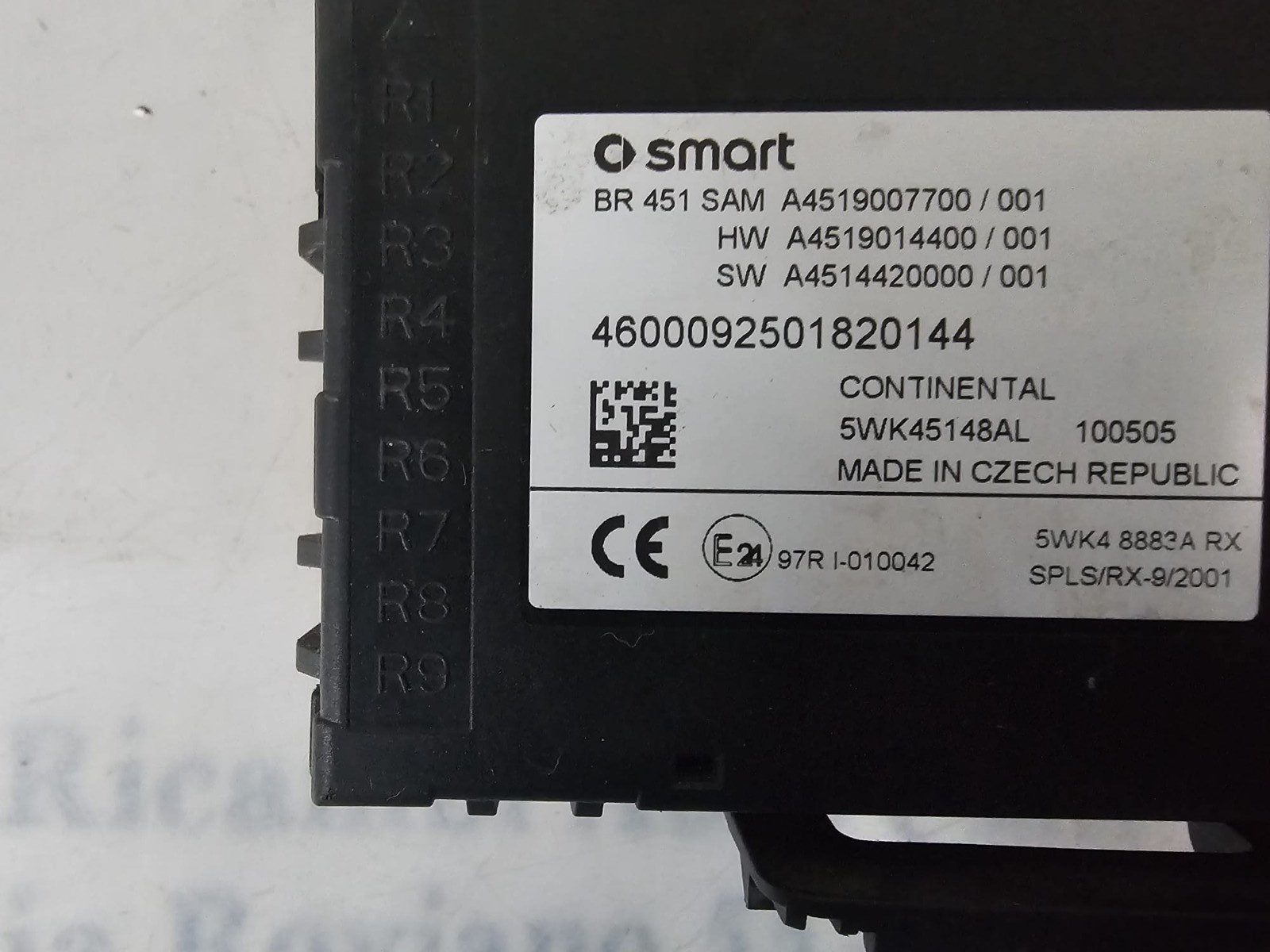 CENTRALINA SAM SMART 451 800 DIESEL 2007-2015 A4519007700/001 CONTINENTAL - immagine 6
