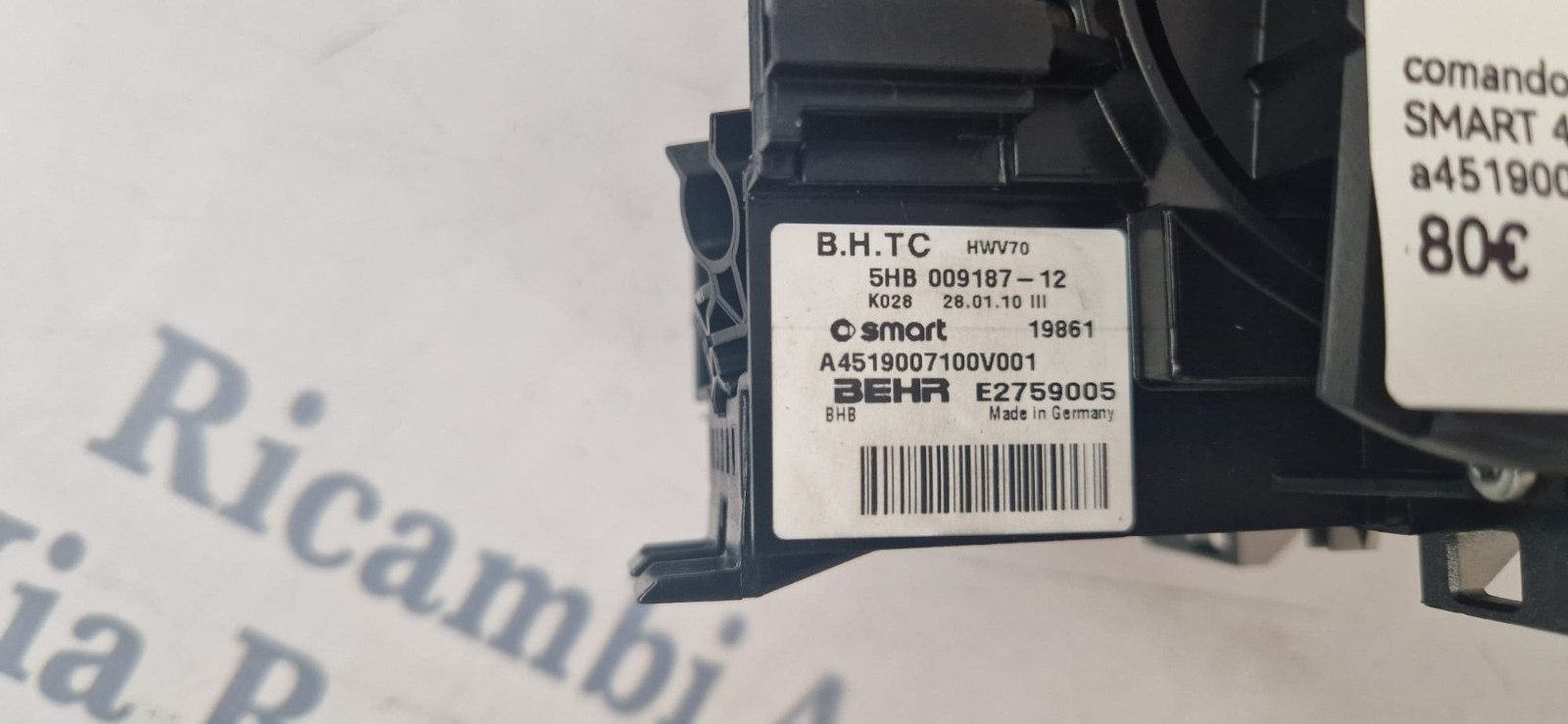 comando clima smart 451 2007-2015 cod A4519007100V001 - immagine 4