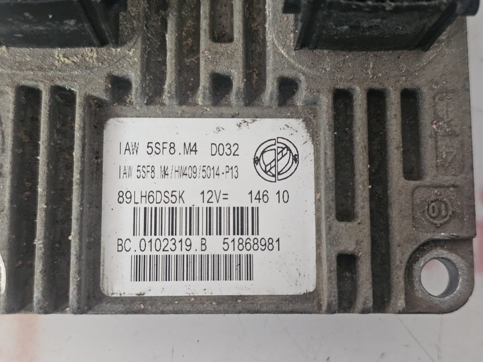 CENTRALINA MOTORE FIAT PANDA 1.2 BENZI MOD 168 05/12 IAW 5SF8.M4 12V 51868981 - immagine 2
