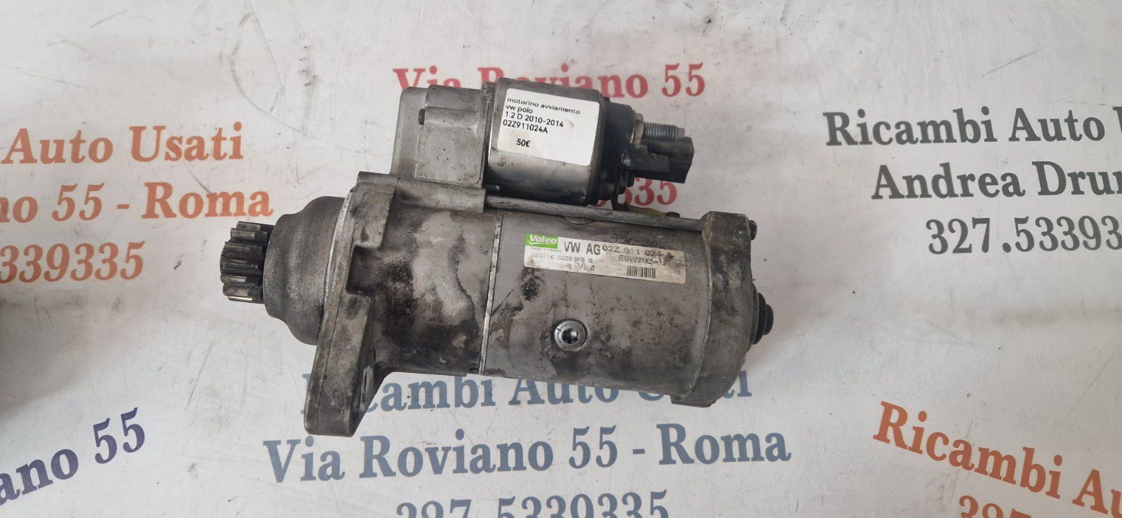 motorino avviamento vw polo 1.2 diesel 2010-2014 valeo ag02z911024a